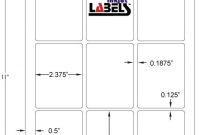 2.375" X 3.25" Rectangle Clear Glossy Labels intended for 8 X 3 Label Template