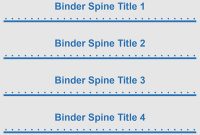 2" Binder Spine Inserts (4 Per Page) in Ring Binder Label Template