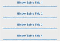 2" Binder Spine Inserts (4 Per Page) throughout 4 Per Page Label Template