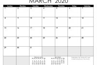 2020 Calendar Templates And Images | Printable Calendar within Blank Calander Template