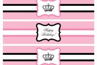 22 Custom Printable Water Bottle Labels | Kittybabylove throughout Birthday Water Bottle Labels Template Free
