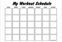 24+ Workout Schedule Templates | Workout Calendar, Workout throughout Blank Workout Schedule Template