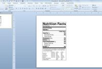 28 Blank Nutrition Label Template Word In 2020 | Nutrition within Food Label Template Word
