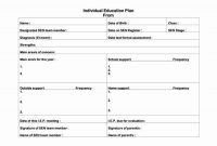 30 Individual Education Plan Template In 2020 (With Images with Blank Iep Template