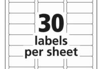 30-Up Address Labels (Avery Us) (With Images) | Address throughout Return Address Labels Template 30 Per Sheet