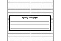32 Printable Lined Paper Templates ᐅ | Writing Paper in Blank Four Square Writing Template