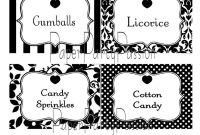 5 Best Images Of Free Printable Candy Label Templates – Free with Black And White Label Templates