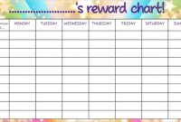 7+ Reward Chart Templates – Free Sample, Example Format throughout Blank Reward Chart Template