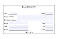 7+ Taxi Receipt Templates – Word Excel Pdf Formats for Blank Taxi Receipt Template