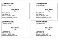 71 Free Printable Blank Business Card Template Microsoft for Blank Business Card Template For Word