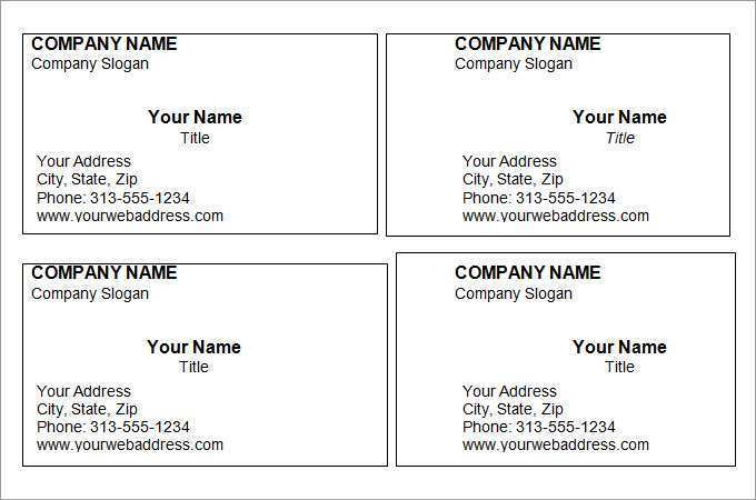 71 Free Printable Blank Business Card Template Microsoft in Free Blank Business Card Template Word