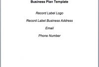 8 Essentials For A Record Label Business Plan – The Label for Record Label Business Plan Template Free