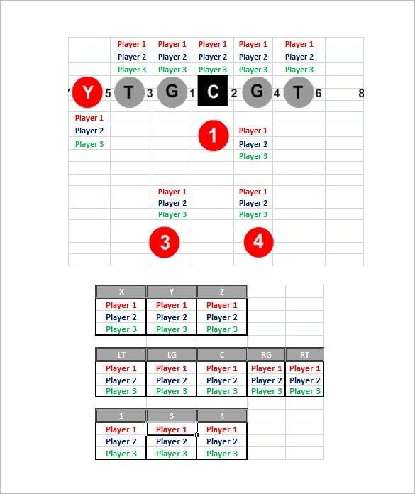 9+ Football Depth Chart Templates - Doc, Pdf, Excel | Free pertaining to Blank Football Depth Chart Template