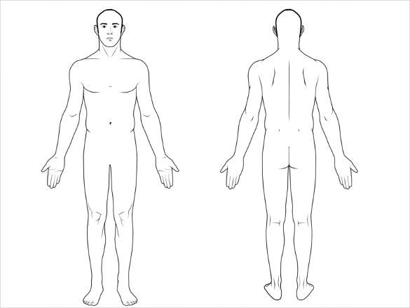 9+ Free Body Diagram - Free Printable Download | Free within Blank Body Map Template