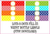 9 Sets Of Free, Printable Water Bottle Labels | Bottle Label inside Free Custom Water Bottle Labels Template