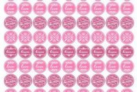 Assorted Valentine's Day Pink Chocolate Kisses Labels Printable inside Free Hershey Kisses Labels Template