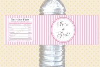 Baby Shower Bottle Labels Baby Shower Bottle Wrappers – Its for Free Water Bottle Labels For Baby Shower Template