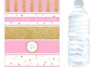 Baby Shower Water Bottle Labels (Instant Download) – Baby in Baby Shower Water Bottle Labels Template
