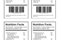 Best Nutrition Facts Label Maker With Free Food Label Template intended for Ingredient Label Template