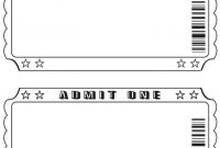 Blank Admission Ticket Template (3) | Professional Templates regarding Blank Admission Ticket Template