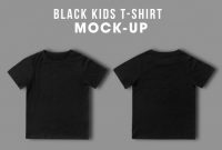 Blank Black Kids T-Shirt Mock Up Template For Your Design pertaining to Blank T Shirt Design Template Psd