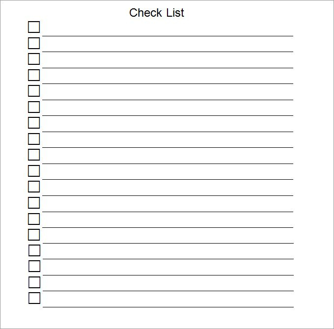 Blank Checklist Template - 35+ Free Psd, Vector Eps, Ai with regard to Blank Checklist Template Word