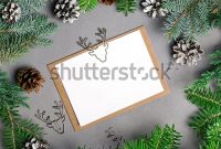 Blank Christmas Card Template Decorated Deer Stock Photo intended for Blank Christmas Card Templates Free