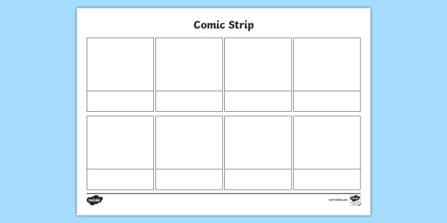 Blank Comic Strip Template (Teacher Made) with Printable Blank Comic Strip Template For Kids