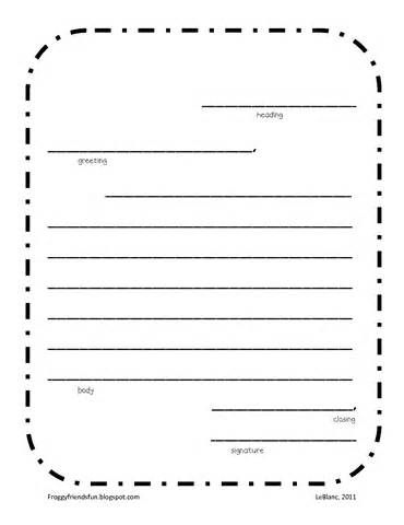 Blank Letter Writing Template| Letter Writing Template with regard to Blank Letter Writing Template For Kids