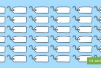 Blank Luggage Tag Templates (Teacher Made) for Blank Luggage Tag Template
