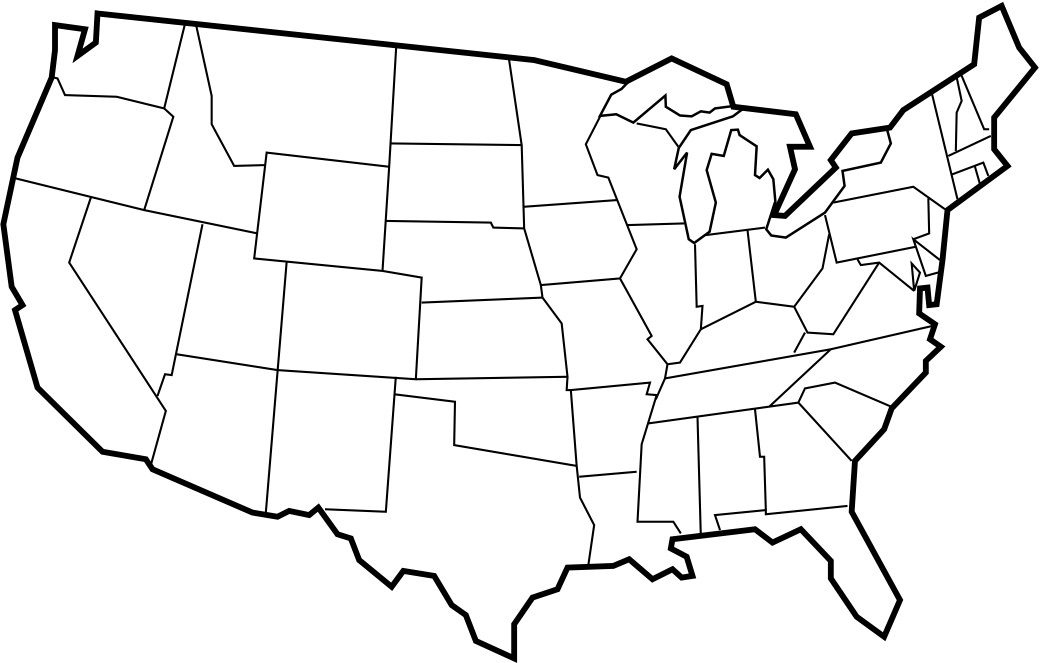 Blank Maps Of Usa | Free Printable Maps: Blank Map Of The with regard to Blank Template Of The United States