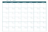 Blank Monthly Calendar for Blank One Month Calendar Template
