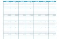 Blank Monthly Calendar within Blank One Month Calendar Template