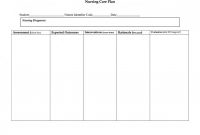 Blank Nursing Care Plan Template 28 Images Of Printable intended for Nursing Care Plan Templates Blank