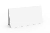 Blank Paper Tent Template, White Tent Card With Empty Space throughout Blank Tent Card Template