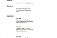 Blank Resume Templates For Microsoft Word | Downloadable for Blank Resume Templates For Microsoft Word