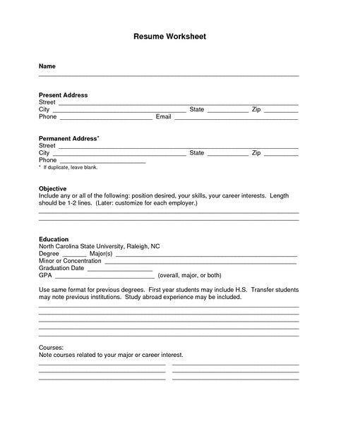 Blank Resume Templates For Microsoft Word | Free Printable throughout Blank Resume Templates For Microsoft Word