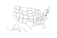 Blank Similar Usa Map Isolated On White Background. United with regard to Blanks Usa Templates