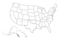 Blank Similar Usa Map On White Background. United States Of for Blank Template Of The United States