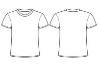 Blank T-Shirt Template Front And Back: Lizenzfreie for Blank Tee Shirt Template