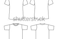 Blank Tshirt Template Front Back Stock-Vektorgrafik in Blank Tee Shirt Template