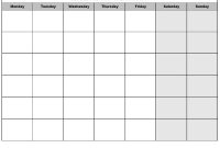 Blank Weekly Calendars Printable (With Images) | Blank in Blank Activity Calendar Template
