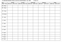 Blank Weekly Workout Schedule Template | Weekly Workout throughout Blank Workout Schedule Template