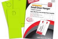 Blanks Usa Spring Green Small Door Hangers – 11 X 8 1/2 In 65 Lb Cover  Pre-Cut 334 Per Package inside Blanks Usa Templates