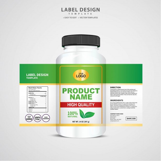Bottle Label, Package Template Design, Label Design, Mock Up pertaining ...