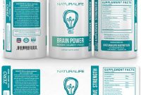 Brain Power Supplement Label Template Http://www.dlayouts in Dietary Supplement Label Template