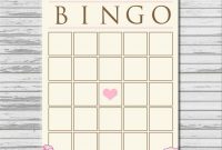 Bridal Shower Bingo Card – Instant Printable Download for Blank Bridal Shower Bingo Template