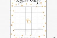 Bridal Shower Bingo Cards – Printed Or Printable, Instant with regard to Blank Bridal Shower Bingo Template
