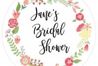Bridal Shower Label intended for Bridal Shower Label Templates