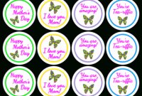 Butterfly Label Templates For Mother's Day. Text Reads: I in Butterfly Labels Templates
